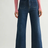 Patch Pocket Wide Leg Jean