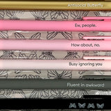 Antisocial Butterfly Pen Set