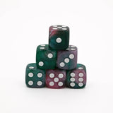 Mahjong Dice (Pair of 2): Pink & Teal
