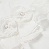 Short Sleeve Flower Knit Top