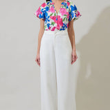 Floral Macy Ruffle Top