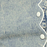 Acid Wash Denim Crop Top