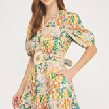 Garden Party Belted Mini Dress