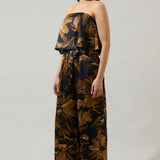 Palm Tropics Strapless Jumpsuit