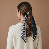 Twirl & Tie Scarf Gingham Black