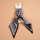 Twirl & Tie Scarf Gingham Black