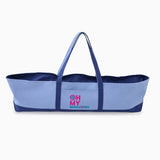 XL Oh My Mahjong Canvas Storage Bag Blue