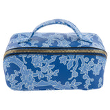 Blue Floral Mini Zip Travel Pouch