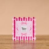 Sweetheart Stripes Acrylic Frame