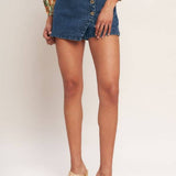 Gold Hint Denim Skort