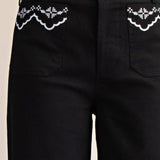 Embroidery Lace Trim Pants