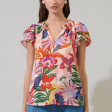 Floral Hessa Ruffle Blouse