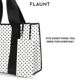 White Polka Dot Everyday Tote Bag
