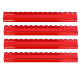 20" Red Luxury Acrylic Scalloped Mahjong Rack & Pusher