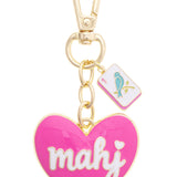 Mahj Enamel Heart Bag Charm