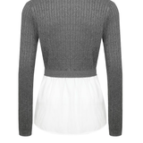 Two Tone Sweater Top