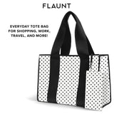 White Polka Dot Everyday Tote Bag