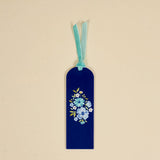 Navy Floral Acrylic Bookmark