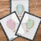 Blue Star Hot Air Balloon Needlepoint Canvas