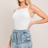 Light Denim Bow Skirt