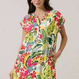 Tropical Jasla Shift Mini Dress
