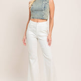Acid Wash Denim Crop Top
