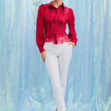 Lace Button Down Shirt