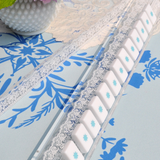 White Lace Mahjong Rack and Pusher, Set of 4