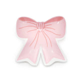 Ceramic Trinket & Jewelry Tray / Dish - Pink Ribbon Bow