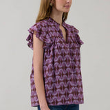 Mosaic Ruffle Top