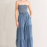 Denim Chambray Jumpsuit