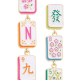 Wanna Mahj?! Linked Tile Earrings