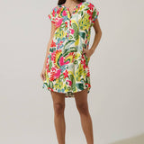 Tropical Jasla Shift Mini Dress