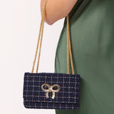 Tweed Bow Purse