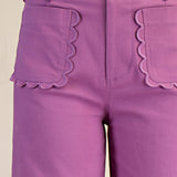 Lilac Scallop Pocket Pants