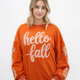 Hello Fall Sequin Top