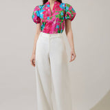 Summer Bloom Puff Top