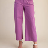 Lilac Scallop Pocket Pants