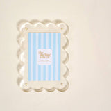 Clear Rectangle Scalloped Acrylic Frame