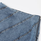 Cascade Denim Skirt