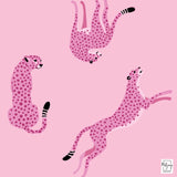 Bespoke Flirty Leopards Mat Petal Pink