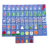 Cabana Blue Gray Malin Mahjong Tiles
