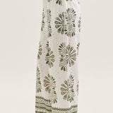 Green Whisper Print Pants