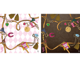 Double Sided Harlequin Year of the Horse Mahjong Mat