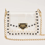 Jackie Black Studded Clear Handbag