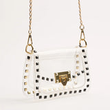 Jackie Black Studded Clear Handbag