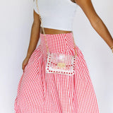 Jackie Red Studded Clear Handbag