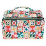 Quilt Blocks Jumbo Zip Cosmetic Bag