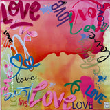 Double Sided Love Graffiti Mahjong Mat