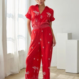 Palm Embroidered Pant